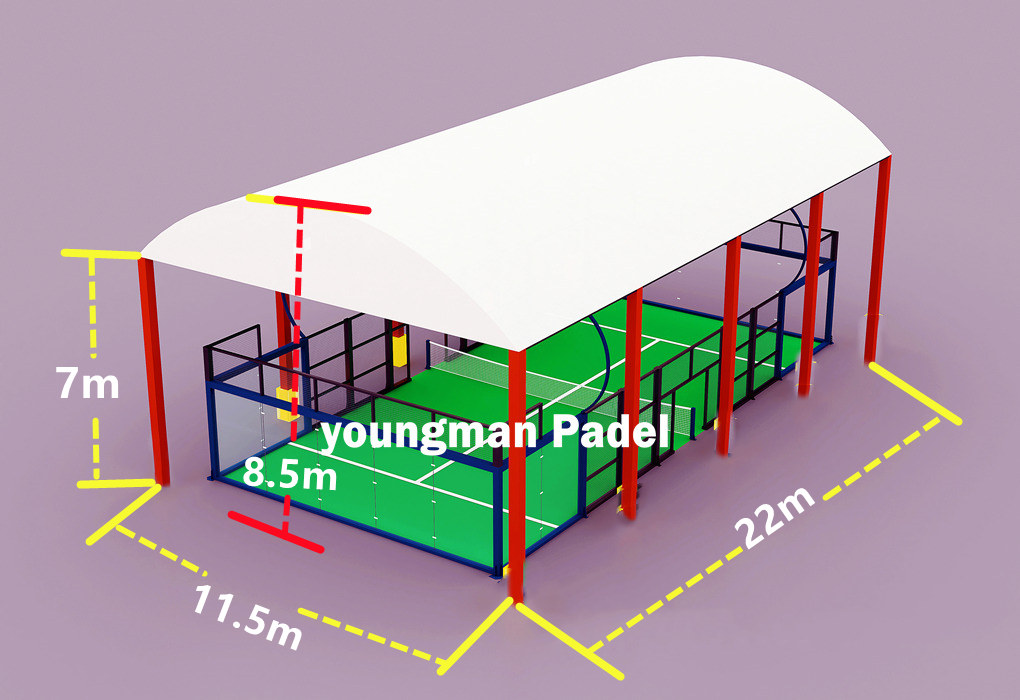 Kích thước và kích thước của mái Padel Court là gì?